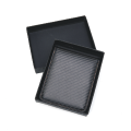 RFID Black Carbon Fiber Plånbok med äkta läder