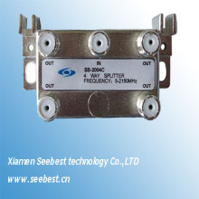 4 way cable tv splitter catv splitter 5-1000MHz vertical type