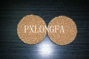 Zirconia ceramic foam filter catalyst bed support
