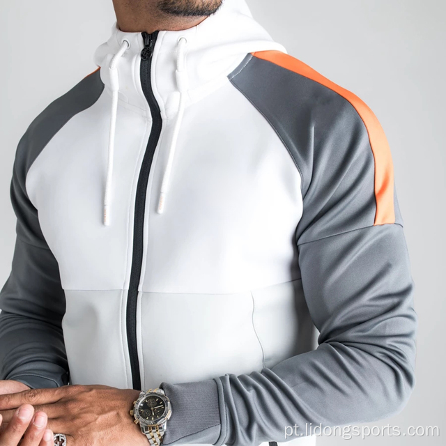 Homens Active Wear Full Zip Quente Esportes Esportes