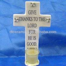 Porcelain Cross Candle holder