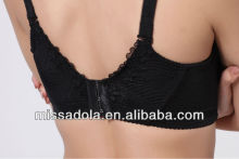 lady's hot underwear black pushing up brassiere boyshort pantie bra set