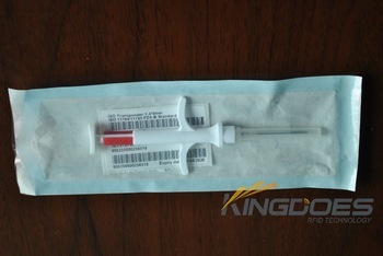 1.4x8mm 134.2KHz EM4305 ICAR approved syringe for animal with RFID animal glass tag