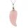 Gemstone wing pendant necklace charms natural crystal quartz stone angel feather wing pendant choker with 45cm silver chains