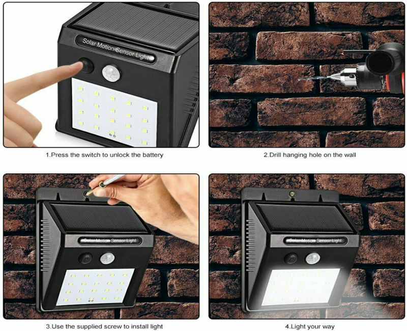 Wall Mounted Garden Solar Light 12