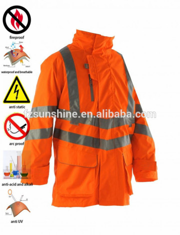 2016 water repellent Safety Reflective Jacket with hood