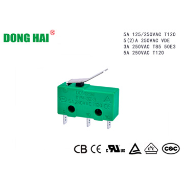 Microinterruptores subminiatura Terminal de soldadura Piezas eléctricas