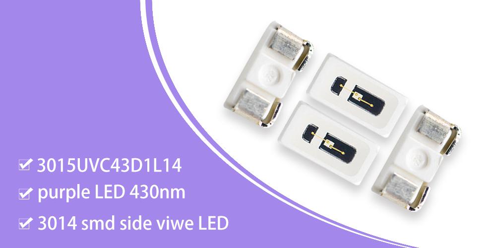 3015UVC43P1L14 430 nm LED Emitters 3014 Side View LED 440nm LED 435nm LED