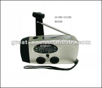 Solar Radio dynamo radio AM/FM, USB cable power