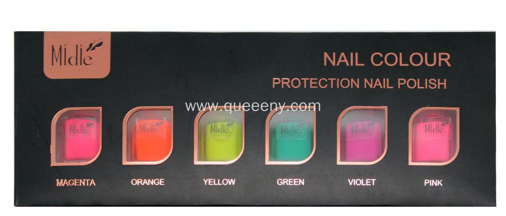 6 bottles of Fruit color Nail Polish