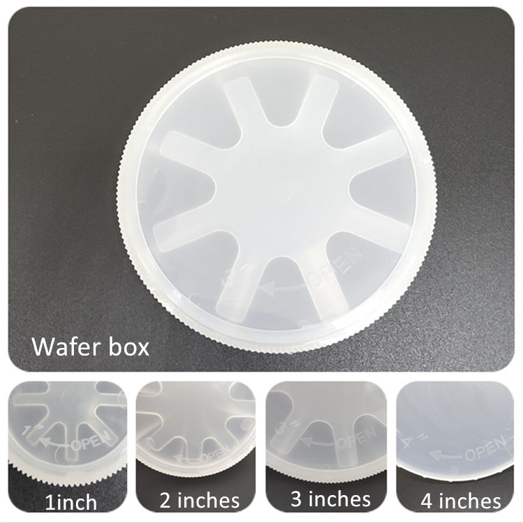 Logo printing Plastic 1/2/3/4inches Single Wafer Packing Shipping Storage Box