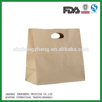 full color printed paper carrier bag with die cut handles