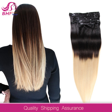 cheap full head clip in hair extensions for white women