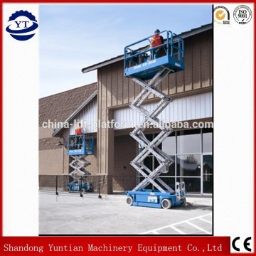 Automatic drive type hydraulic power lift table/self-propelled scissor lift 12m