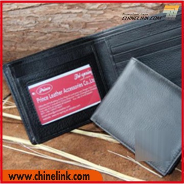 Men Genuine Leather One-fold Wallet