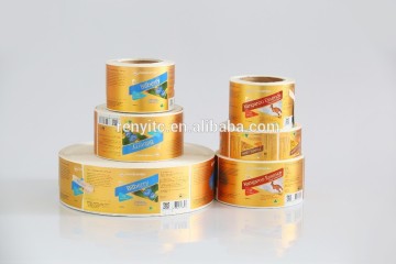 Print round label,waterproof roll permanent adhesive labels