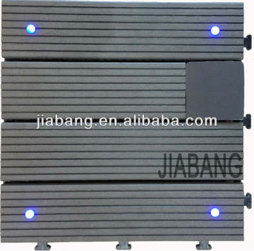 DIY decking interlocking Garden Tile With Solar panel LED Light