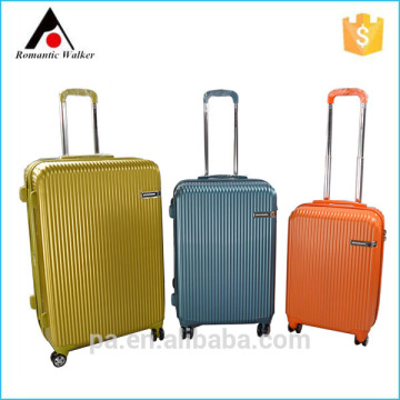 hardshell abs or abs&pc trolley luggage and suitcase zipper abs trolley luggage
