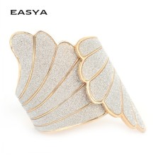 2015 Fashion Wings Shape Colorful Leather Metal Bangle