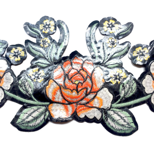 Applique Aranciu Fiori Ricamati 3D