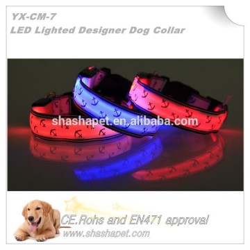 Kedge Designer LED pet collar with L.E.D Lighted dog collar