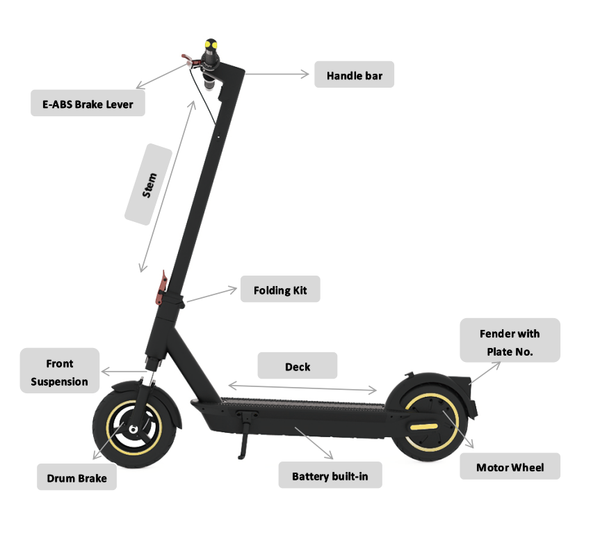 Оптовая 10 -дюймовая 10S Pro 2 -колесный электрический скутер для взрослых складывающихся электрические скутеры