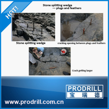 Quarrying stone splitting wedge