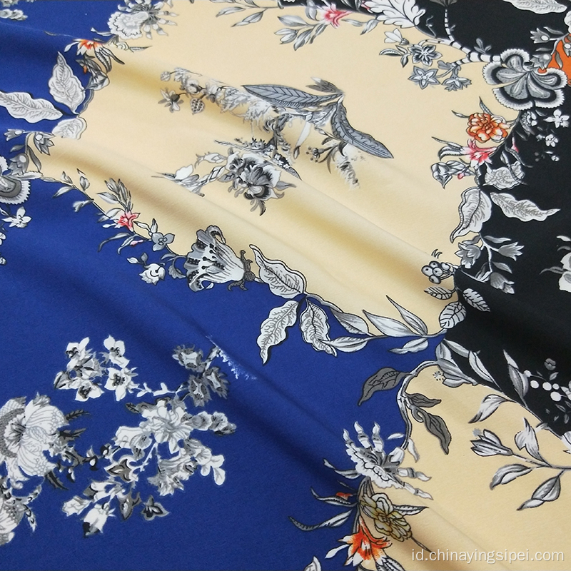 Tenunan Polyester Spandex 100d 4 Way Stretch Printed Fabric