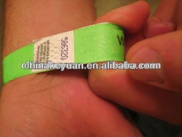 Printed tyvek wristbands