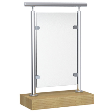 Zinc alloy glass railing deck railing clamping system