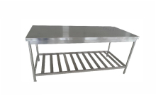 kitchen application stainless steel table with rock