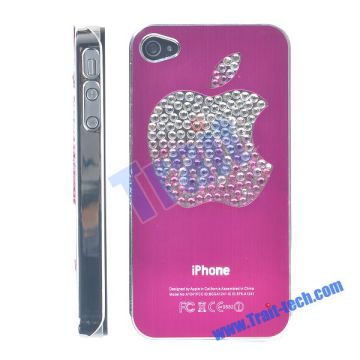 Diamond Apple Hard Case for iPhone 4S, iPhone 4 (Rose)