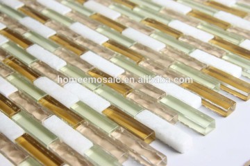 white marble stone paving stone glass stone mosaic tile for China price floor tile