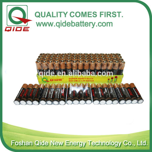 Brand New Cheap Original 60pcs/Strip Qide 1.5V AAA Dry Battery