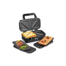 1200W Multifunction Breakfast Sandwich Maker with Detachable Plates - 3 in 1 Breakfast Maker