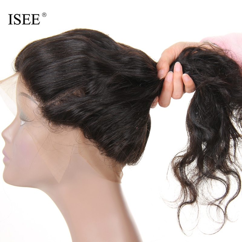 High Quality Natural Black Silk Base 360 Frontal Lace Closure