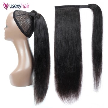 Factory Price 100% Human Hair Ponytail, Wholesale Human Hair Drawstring Ponytail, Human Hair Ponytail