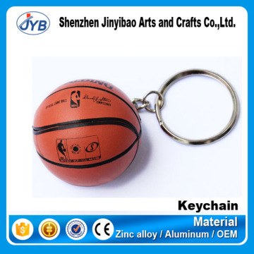 Sports club use custom soft pvc mini basketball keychain for promotion