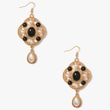 Featured gold drop earring for women party earring with pearl