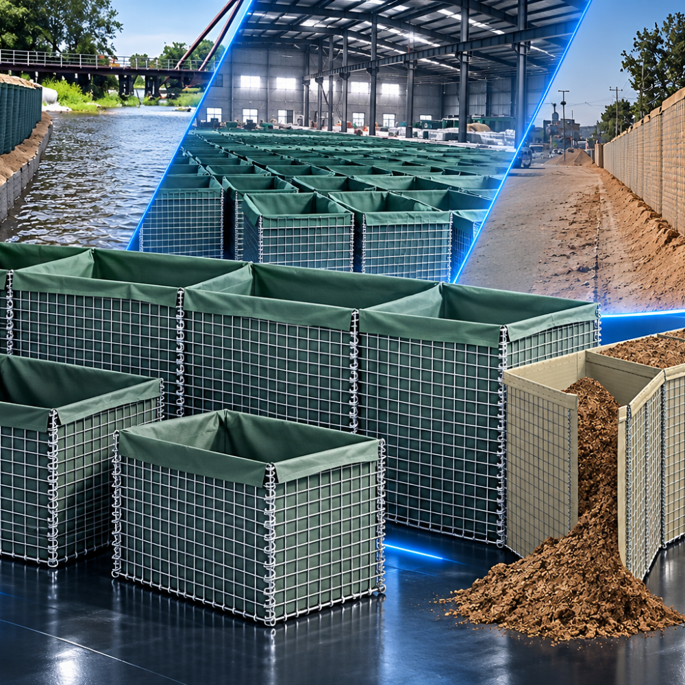 Barrera Hesco galvanizada Galvanized Hesco barrier