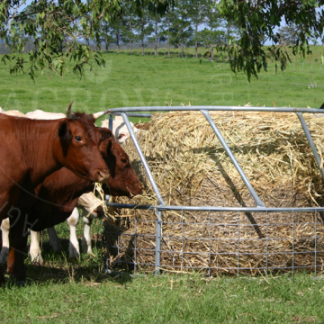 Galvanized Round Bale Hay Ring Livestock Feeder