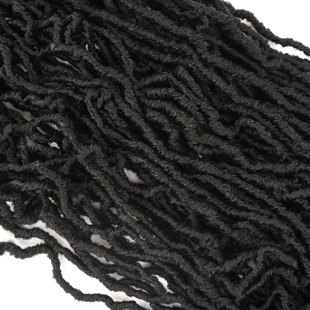 MYZYR 18 24 36inch Nu LocsGoddess Faux Locs Curly Ombre Braiding Hair Soft Braids Synthetic Crochet Braid HairExntension