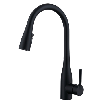 Deck Mounted Black Kitchen Tap