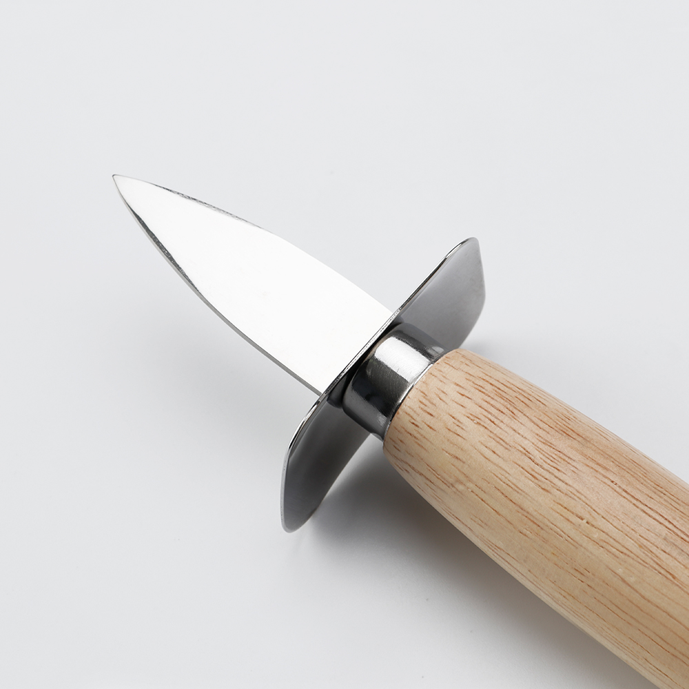 OYSTER KNIFE SHUCKER CUT WITH BEECH HANDLE