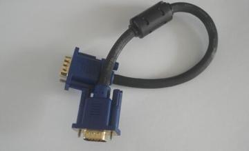 VGA male to VGA male cable Black color