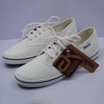 white canvas shoes