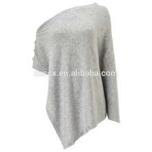 PK17LHB1020 Button Wrap wool blends wrap poncho