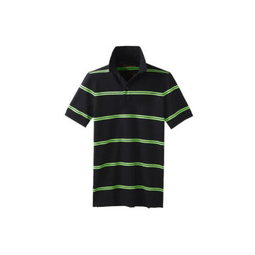 Costom Men Stripe Short Sleeve Polo Shirt