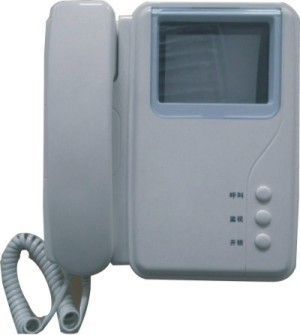 Black, White Indoor Panel Abs Plastic Housing Video Intercom Phone With Lcd Display