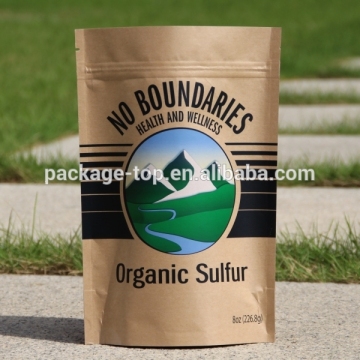 2lb/1kg foil lined brown paper bag for coffee bean